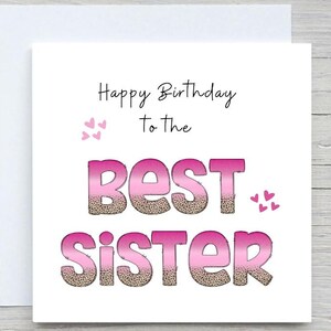PersonalisedBirthday card,Best Sister card, from sister, from brother, sister birthday card, happy birthday sister