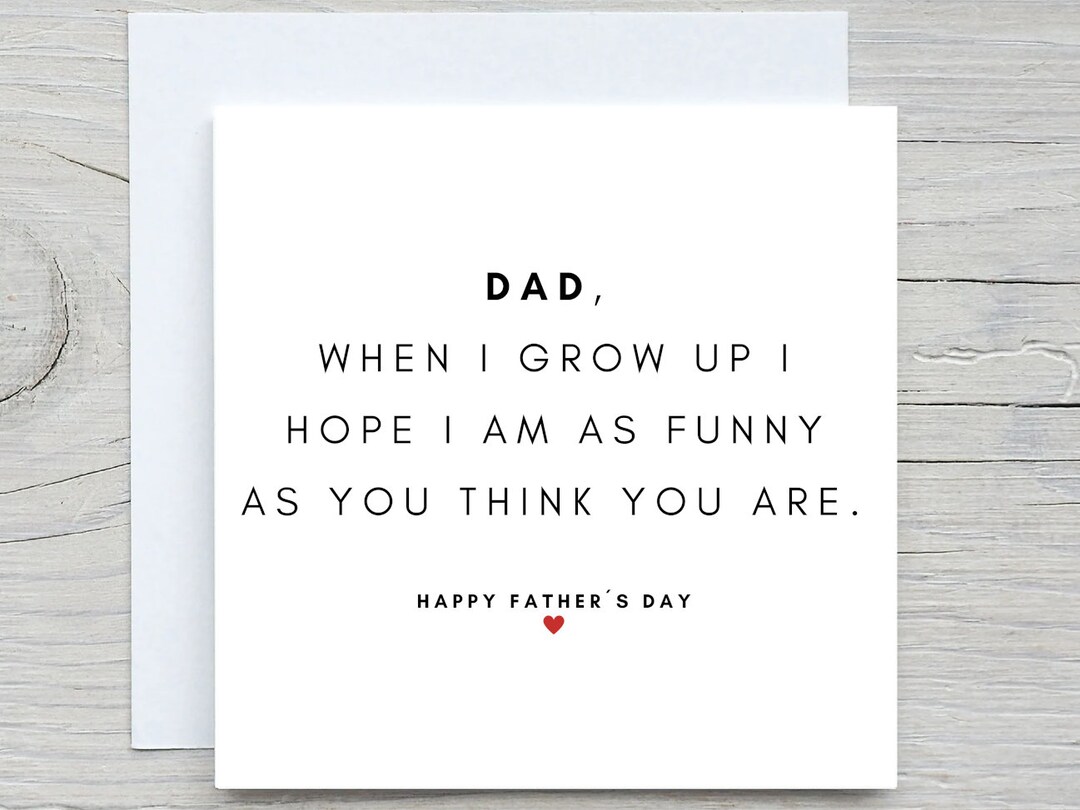 Funny Fathers Day Card, Funny Joke Dad, From Daughter Card, From Son ...