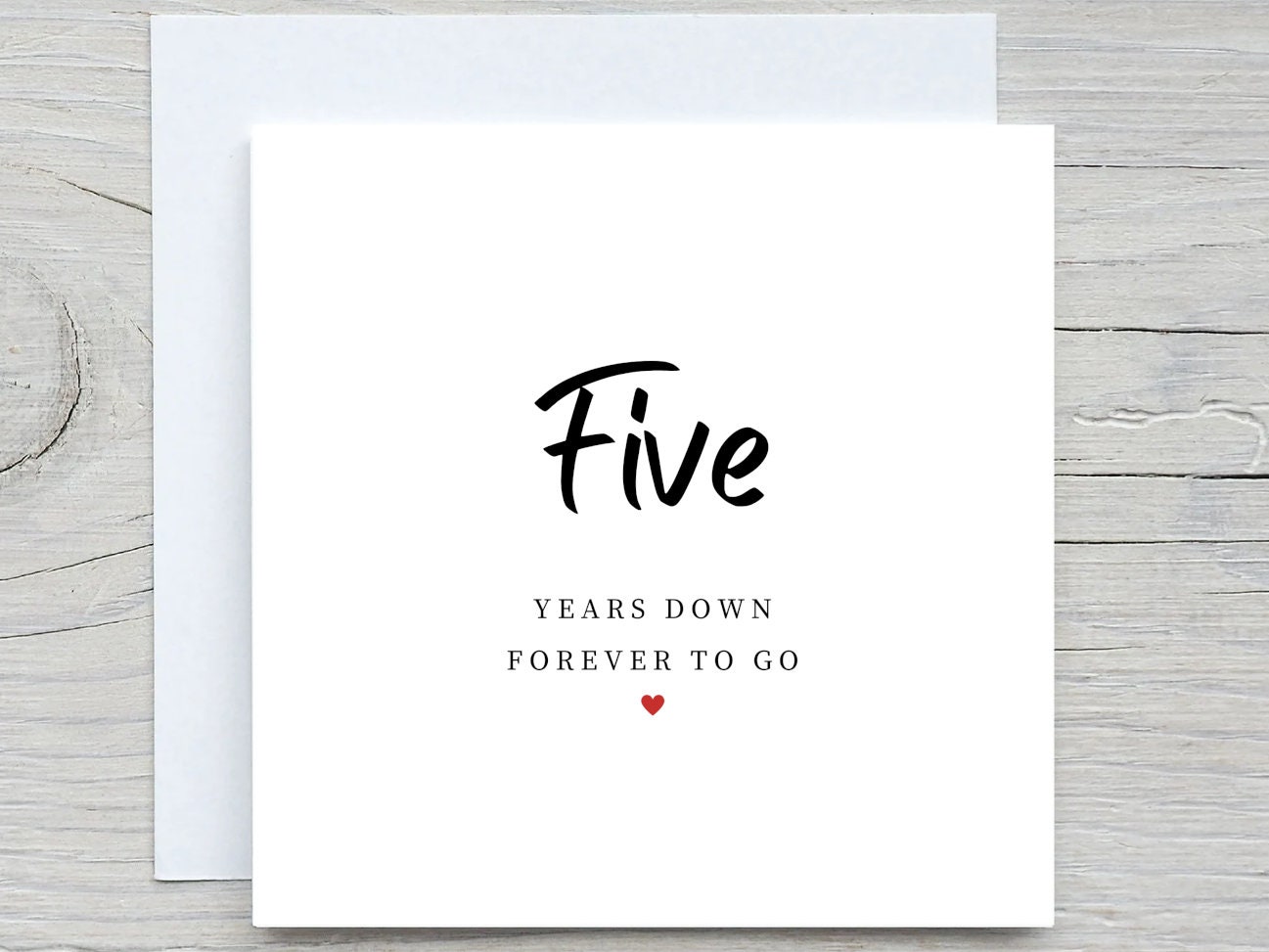 Fifth Anniversary Scrapbook Gift for Him, 5th Wood Anniversary Gift, Five  Years Down Forever to Go 