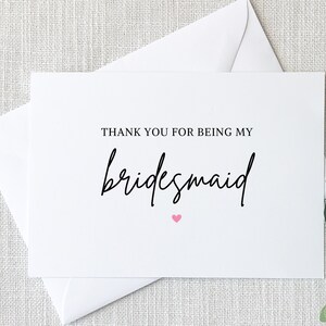 Danke, dass Sie meine Brautjungfer Karte sind, Dankeschön-Karten, Dankeschön Trauzeugin Danke A6 Karten, Hochzeit Dankeschön