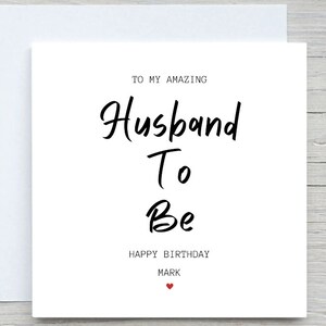 Carte de joyeux anniversaire, future carte de mari, carte d'anniversaire pour lui, carte d'anniversaire de mari, de carte de femme