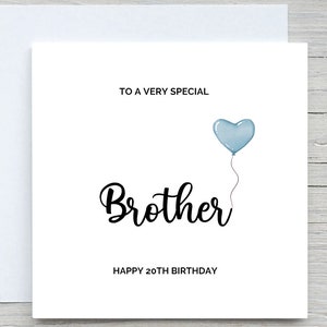 Biglietto di auguri di buon compleanno personalizzato, biglietto per fratello, biglietto di compleanno per fratello, biglietto di compleanno per fratello