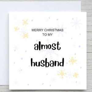 Zukünftiger Ehemann Weihnachtskarte, Ehemann zu sein, Weihnachtsgeschenk für Verlobte, romantische Weihnachtskarte, Weihnachtskarte für Partner, Weihnachtskarte Mann
