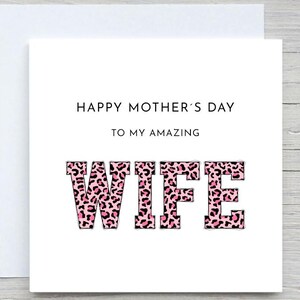 Carte de femme incroyable, carte de fête des mères pour femme, carte de fête des mères heureuse, carte personnalisée de mari