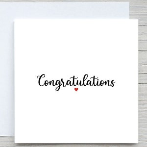 Gefeliciteerd, gefeliciteerd, gepersonaliseerde kaart, trouwkaart, babykaart, nieuwe baankaart