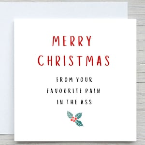 Biglietto di Natale personalizzato, biglietto di auguri divertente, biglietto di auguri, biglietto personalizzato, biglietto di auguri di Buon Natale, dal tuo rompiscatole