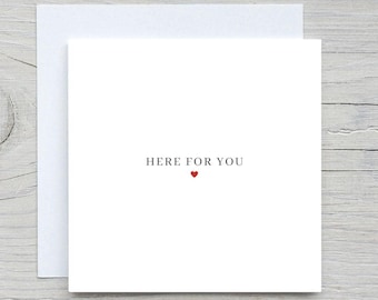 Personalized Sympathy Card: Sending Hugs, Here For You