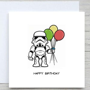 Birthday Card, Funny card, Stormtrooper Happy Birthday card