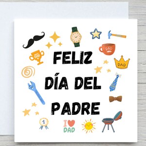 Feliz día del padre, biglietto per la festa del papà, biglietto spagnolo, per biglietto papà, tarjeta dia del padre, regalo per papà