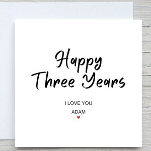 3周年記念カード、3周年おめでとう、3周年記念カード、パートナーへの3周年記念カード、記念日の贈り物