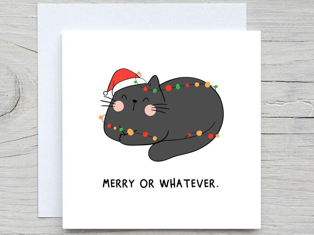 Personalized Grumpy Cat Christmas Card: Sarcastic Holiday Card - Etsy
