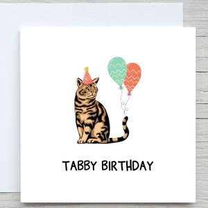 Tabby Cat Birthday Card, Cat birthday Cat, Tabby Birthday Card, Funny Cards, Cat Lovers, Cute Cat Birthday Card, Funny Cat Cards