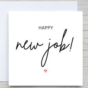 Tarjeta de nuevo trabajo: Tarjeta de felicitación personalizada