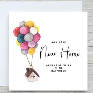 New Home Card, wenskaart, felicitatiekaart, nieuwe huiskaart