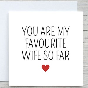 Carte d'anniversaire pour mari, mari préféré jusqu'à présent, carte de femme, carte d'amour, carte romantique, carte personnalisée