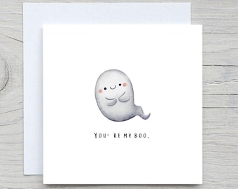Happy Anniversary Card: 'You're My Boo' Romantic Greeting Card