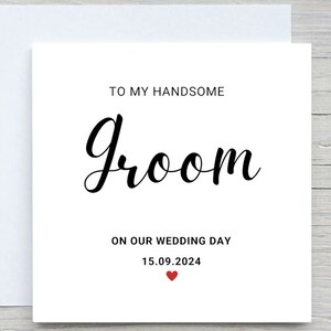 Carte de mariage personnalisée, carte de beau marié, carte de mari, carte de mariage personnalisée, cadeau pour le marié