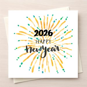 Happy New Year Card 2026 – Custom New Years Card – Personalized Holiday Card – Festive Greeting for the Holidays – 2026 CARD