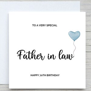Carte personnalisée de joyeux anniversaire, carte de beau-père, pour carte d'anniversaire de beau-père, carte d'anniversaire de beau-père