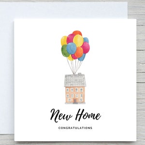 Nuova carta per la casa, biglietto di auguri, biglietto di congratulazioni, biglietto per la nuova casa