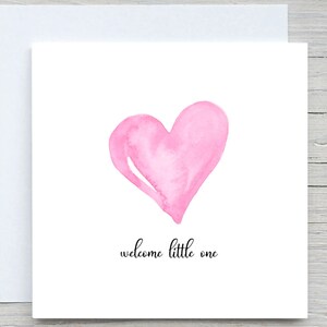 Personalisierte Baby Girl Neugeborenen Karte, Baby Girl Karte, Willkommen die Kleine, Baby Shower Karte, Glückwunsch zum Baby Girl