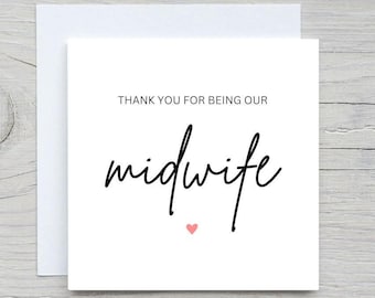 Carte de remerciement sage-femme : cadeau de remerciement personnalisé
