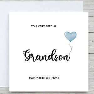 Carte personnalisée de joyeux anniversaire, carte de petit-fils, pour carte d'anniversaire de petit-fils, carte d'anniversaire de petit-fils