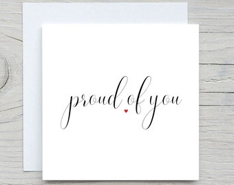 Personalized Proud Of You Card: Graduation, New Job, Promotion