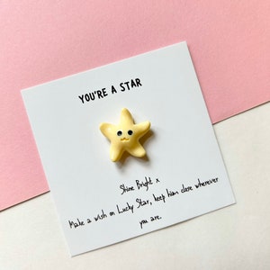 Taschenumarmung, Postumarmung, Ferngeschenk, Sie sind ein Star, vermissen Sie Geschenk, lieben Sie Geschenk, Geburtstagsgeschenk, Taschengeschenk, motivierende Geschenkkarte