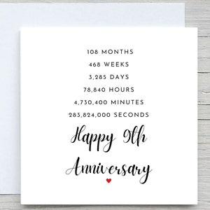 Kaart 9e verjaardag, gepersonaliseerde verjaardagskaart, kaart 9e verjaardag, aardewerk, 9 jaar samen huwelijksverjaardag