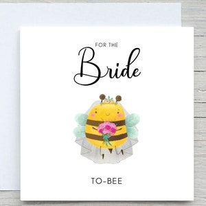 Personalisierte Hochzeitskarte, Glückwunschkarte, für die Braut, um Karte zu sein, Bienenkarte, , für Brautkarte, Hochzeitskarte, Glückwunschkarte