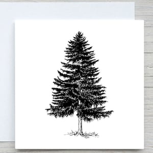 Biglietto di Natale personalizzato, Buon Natale, Biglietto Alberi di Natale, Biglietto Pino