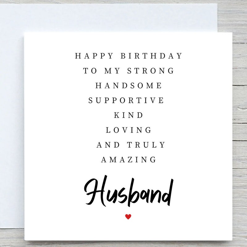 Husband Birthday Card Etsy Husband Birthday Card Etsy