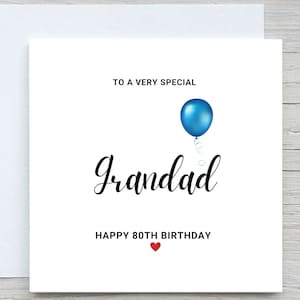 Biglietto di auguri personalizzato per il compleanno del nonno, buon compleanno, biglietto di auguri per lui, 50°, 60°, 70°, 80°, 90° COMPLEANNO, compleanno del nonno, Abuelo