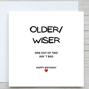 Carte d'anniversaire, carte mignonne, carte de joyeux anniversaire, carte plus âgée, pour carte d'ami, carte de meilleur ami, carte d'anniversaire drôle
