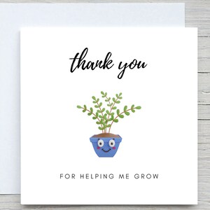 Carte de remerciement personnalisée pour professeur, carte de professeur, carte de professeur incroyable, carte d'excellent professeur, carte de meilleur professeur, carte pour m'aider à grandir