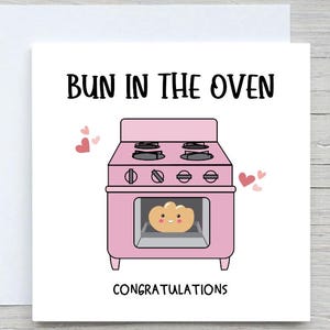 Biglietto di auguri personalizzato per neonata, biglietto per neonata, panino nel forno, congratulazioni per regalo neonata, biglietto per neonato