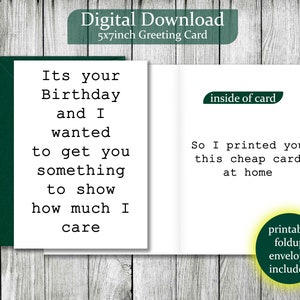 Divertida tarjeta de feliz cumpleaños, tarjeta de cumpleaños imprimible cumpleaños sarcástico, plantilla de sobre imprimible, tarjeta de cumpleaños 21, cumpleaños de mejor amigo