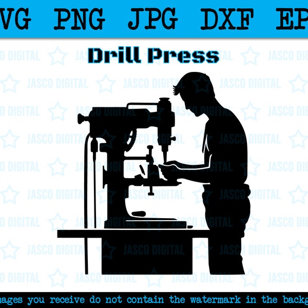 Drill Press SVG, metal shop svg, Carpenter Svg, Woodworking Svg, Machinist SVG, Drill Press cut files cricut, fabricator svg, Png, Dxf