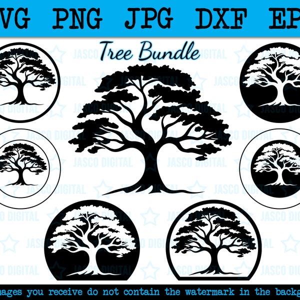 Tree of Life SVG Bundle, Tree of Life Clipart, Tree of Life SVG, Family Tree Svg, Celtic Tree of Life Svg, Tree Silhouette SVG oak tree svg