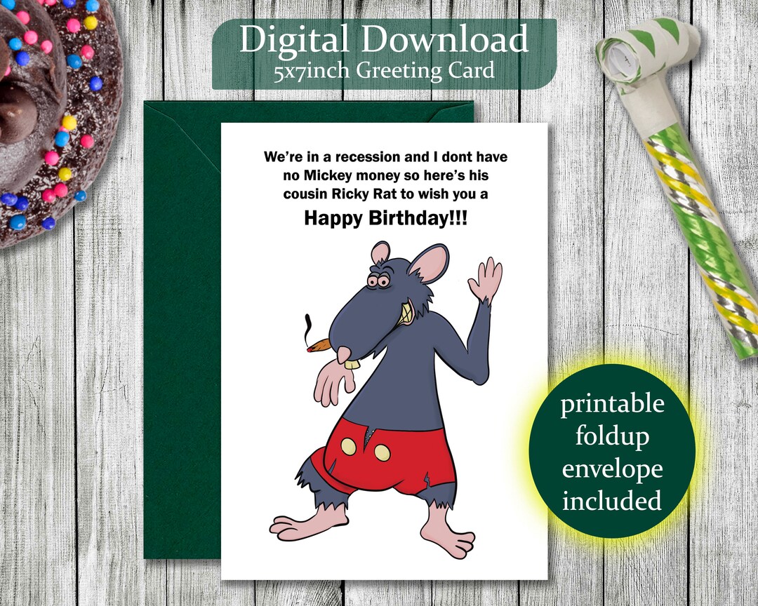 Funny Happy Birthday Card Printable Birthday Card Adult Humor Birthday ...