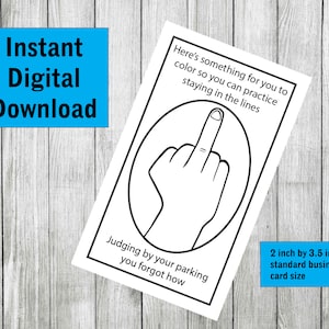 Schlechte Parkkarten | du parkst wie ein ruck | gefälschtes Parkticket | Mittelfinger-Parkkarte | neu, lustig, knebel digital download