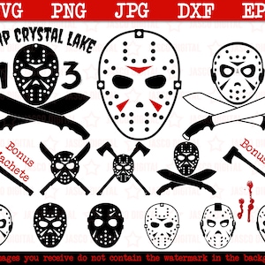 Hockey Maske svg, Halloween SVG Bundle, Horror Charakter SVG, Jason SVG, Halloween Grafiken, Horror Halloween Cricut geschnitten Datei, Maske svg
