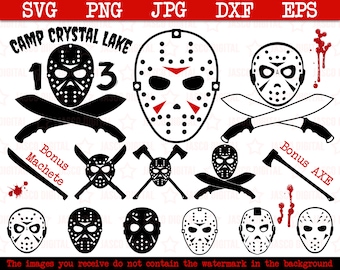 Hockey Mask svg, Halloween SVG bundle, Horror Character SVG, Jason SVG,  Halloween Graphics, horror  Halloween cricut cut file, mask svg