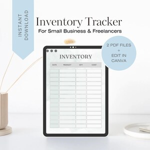 Editable Inventory Tracker Canva, Stock Inventory Template, Small ...