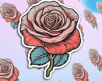 Flower Vinyl Decal for Flower Lover Decal Laptop Sticker Water Bottles Sticker Flower sticker Flower Decal laptop decal Rose Sticker