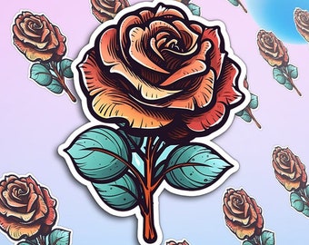 Flower Vinyl Decal for Flower Lover Decal Laptop Sticker Water Bottles Sticker Flower sticker Flower Decal laptop decal Rose Sticker