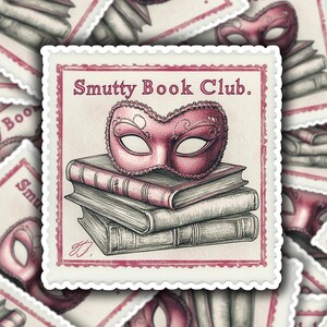Smutty Romance Book Club Sticker | Kindle Sticker for Smut Readers | Dark Romance Gifts & E-Reader Accessories