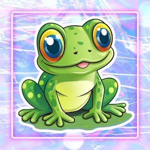 Frosch-Vinyl-Aufkleber für Amphibienliebhaber Aufkleber Laptop-Aufkleber Wasserflaschen Aufkleber Frosch-Aufkleber Frosch-Aufkleber Laptop Aufkleber