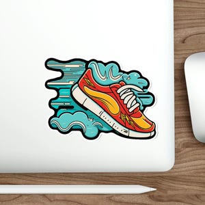 running laptop sticker laptop decal stickers water bottle sticker shoe sticker car sticker running shoe sticker sports sticker fitness decal